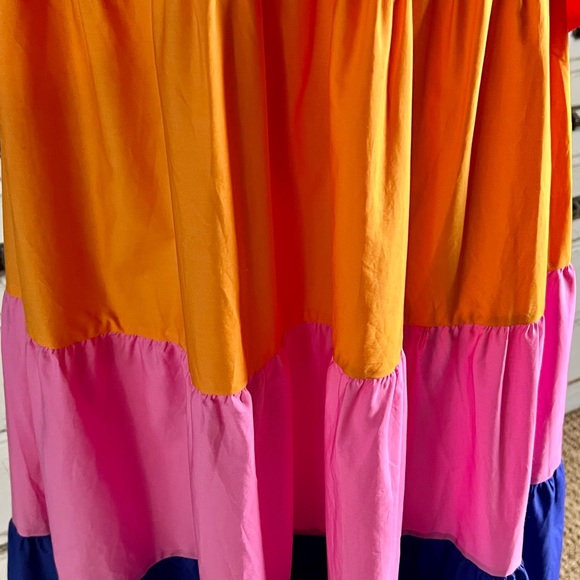 Anthropologie Farm Rio Tiered Colorblock Maxi Dress NWT New XXS - Picture 8 of 14